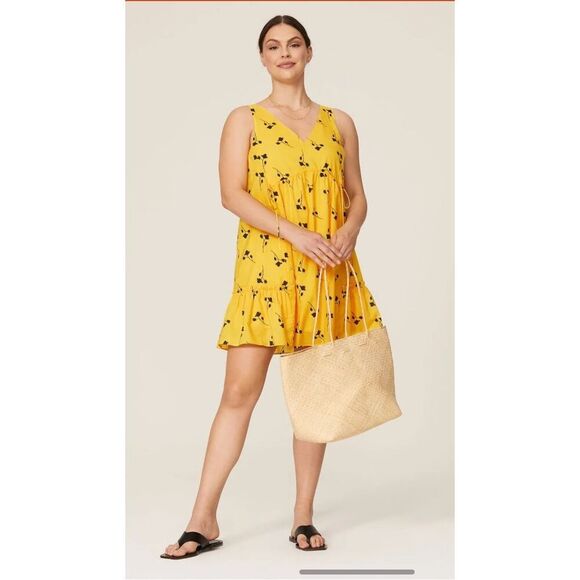 Thakoon Yellow Floral Ruffle Shift Dress Rent The Runway Pre-Loved 0 $315 - Picture 3 of 4